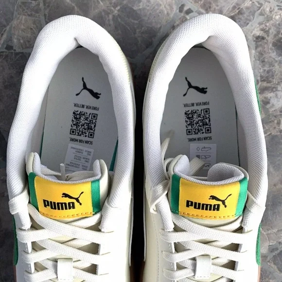 NWOB Puma Smash 3.0 Football24 Mens Trainers Alpine White Green Shoes 39614701 - Picture 7 of 12